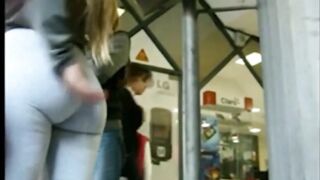 Grey Leggings Butt