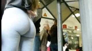 Grey Leggings Butt