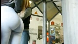 Grey Leggings Butt