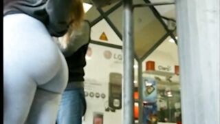 Grey Leggings Butt