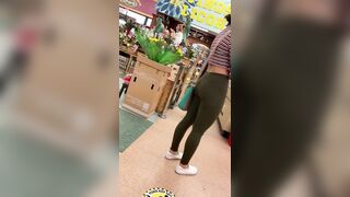 Latina barely legal candid butt into grocery store