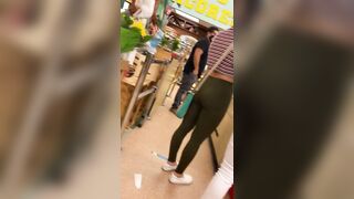 Latina barely legal candid butt into grocery store
