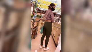 Latina barely legal candid butt into grocery store