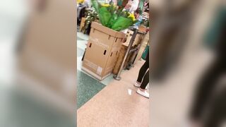 Latina barely legal candid butt into grocery store