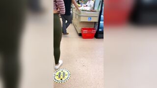 Latina barely legal candid butt into grocery store