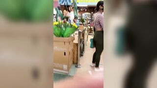 Latina barely legal candid butt into grocery store