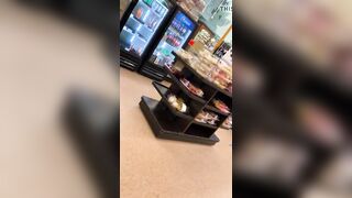 Latina barely legal candid butt into grocery store
