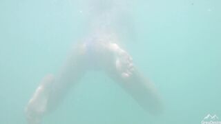 Big Titted Sexy Masturbates inside the Outdoor Ocean (trailer) - GreyDesire69