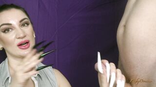 Great Cummed Big Stiletto Nails Hand Job