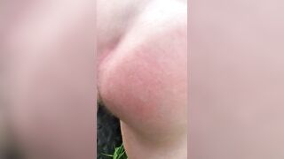 Bombshell Bi Sexual Cuck Likes taking Huge Penis up his Butt by his Wifey public into Outdoor and Begs for More!