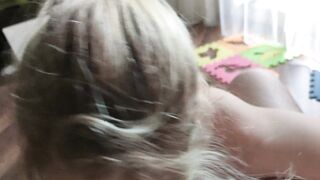 Blonde Gave a Head and Choked on Cum-kitty