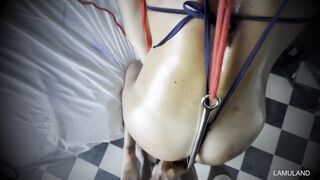 Daddy Banged! me Rough, use BONDAGE Anal Metal Hook Whipping me and Creampied my Vagina, LAMULAND