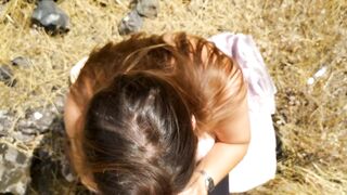 Fidanzata Porca Succhia Cazzo All'aperto Con Sborrata Sulle Tettone