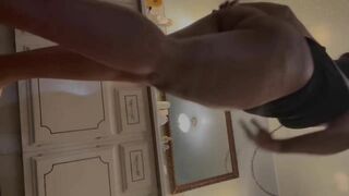 School Women Plays with her SOAK CUNT and Claps her FAT BUTT