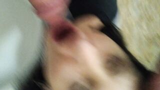 Blowing my Hubby's Penis and Drinking his Piss over the Restroom