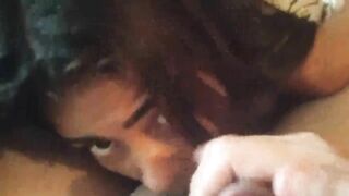She Eats all the Milk from my Cock