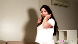 SUPER SEXY-BIG BOOBED Dark Hair Hispanic Gets her Pretty Dose of Penis
