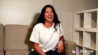SUPER SEXY-BIG BOOBED Dark Hair Hispanic Gets her Pretty Dose of Penis