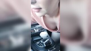 She Drinks Coffe with Cum Big Boobed Teenie