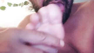 Male Sub Licks Super Sexy Foot of his Girlfriend