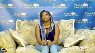 During Interracial Casting Into Vegas African milf Does First Deep