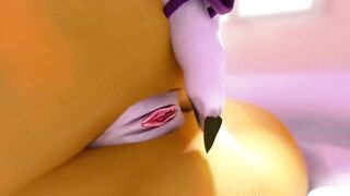 Renamon y Maestro Teniendo un Tiempo De Día.