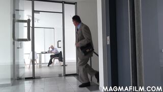 Short Haired mom Gets Plowed into Elevator