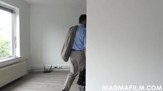 Short Haired mom Gets Plowed into Elevator