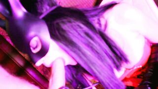 Bunny Lover Eva Rubber Play with a Long Penis Suck Bj Mask Gonzo Red Vinyl Boots Kink Bondage