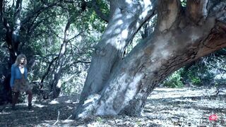 Lesbo Blondes Blake Eden and Scarlet Red Cumming together into the Woods!