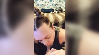 I Surprised Daddy with a Blow Job. do you like my Bunny Ears?