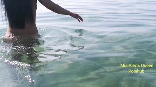 Explosive Orgasm on the Outside Beach, and Swimming inside the Sea. Squirting. Cap D'agde