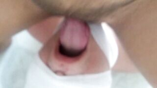 Blindfolded Sissy Bro Banged! Rough Cum into my Vagina made him Eat his own Cum with my Fluids & Pissing