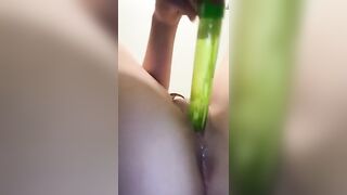 LONG Squirt from Masturbating with a Bubble Wand