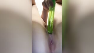 LONG Squirt from Masturbating with a Bubble Wand