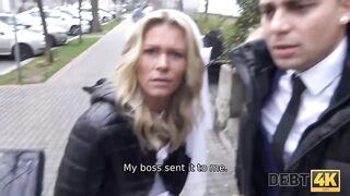 DEBT4k. Huge debt is the reason why the chick is