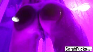 Artistic soak masturbation with bad butt inked mom!