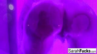 Artistic soak masturbation with bad butt inked mom!