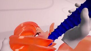 Goddess chick Fucks Toon into Cartoon Virtual Reality