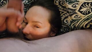 Feeding this sexy my Dick, Nuts, and Cum - Real Amateur Lovers