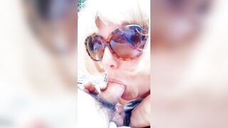 Blonde mom Loves Blowing Penis for Bae Cum