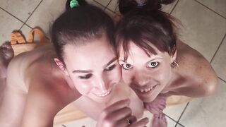 CUM whores begging to got their held open eyes filled