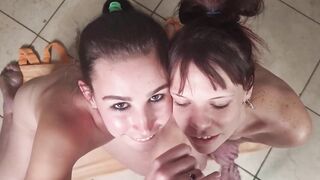 CUM whores begging to got their held open eyes filled