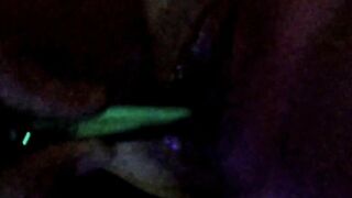 Glow Stick, Sex Toy, Finger Bang, Fellatio! I make this cougar Squirt Moan and Cum Multiple Times