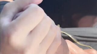 Hitchhiking - Vulgar Stepmom Jerks Dick while Driving her Vehicle