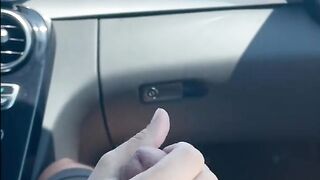 Hitchhiking - Vulgar Stepmom Jerks Dick while Driving her Vehicle