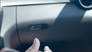 Hitchhiking - Vulgar Stepmom Jerks Dick while Driving her Vehicle