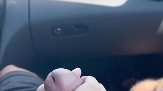 Hitchhiking - Vulgar Stepmom Jerks Dick while Driving her Vehicle