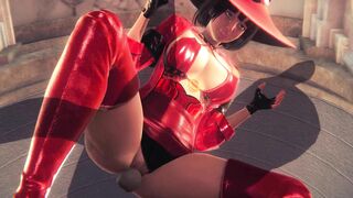 [GUILTY GEAR STRIVE] Passionate Sex with I-No (3D PORN 60 FPS)