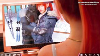 Double Homework | Stepbro is watching how his lusty red haired